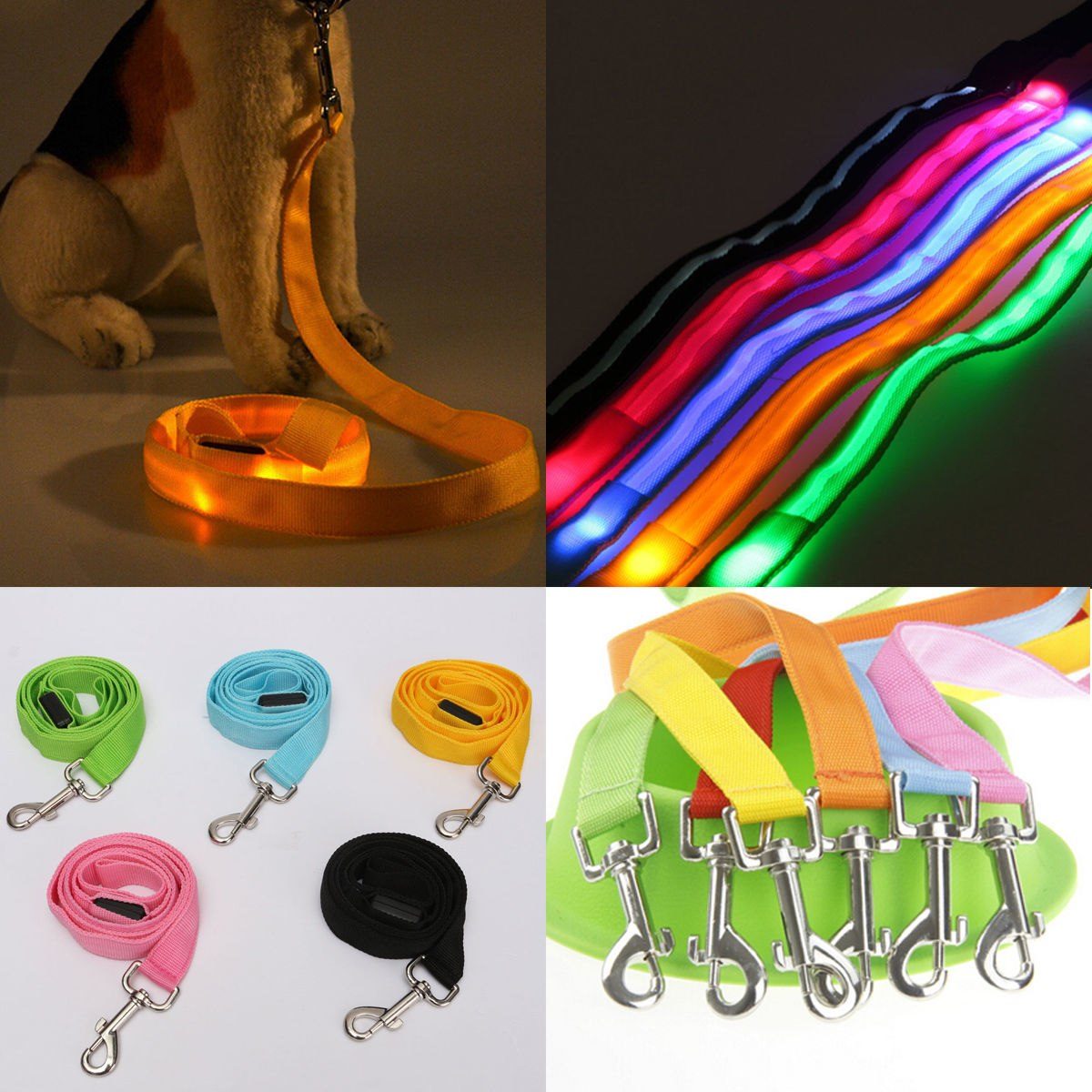 Pet Supplies LED Pet Cat Dog LED Leash Night Shading: Red,Orange,Yellow, Pink, Blue, Green,White