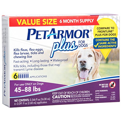 PETARMOR 6 Count Plus for Dogs Flea and Tick Squeeze-On