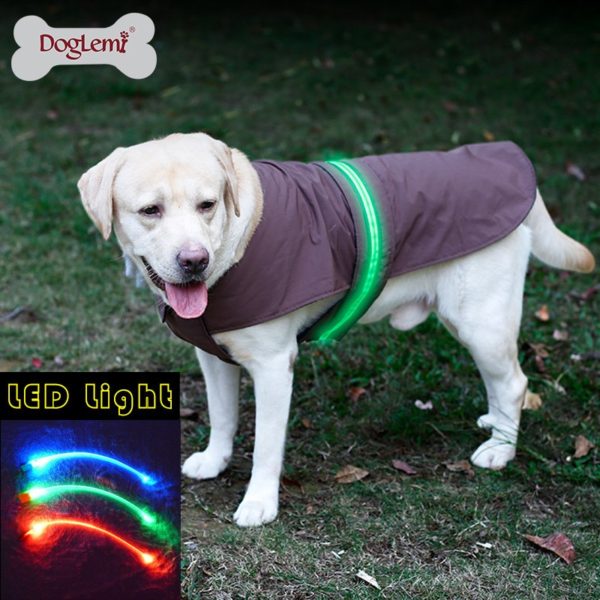 DogLemi LED Safety Dog Vest Jacket Raincoat Winter