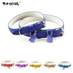T-MENG Pet Products Genuine Leather Dog Collar