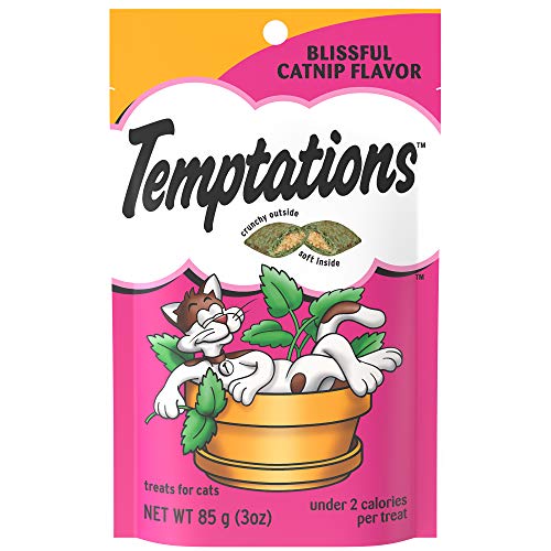 Temptations Classic Treats For Cats Blissful Catnip Flavor 3 Ounces (Pack Of 12)