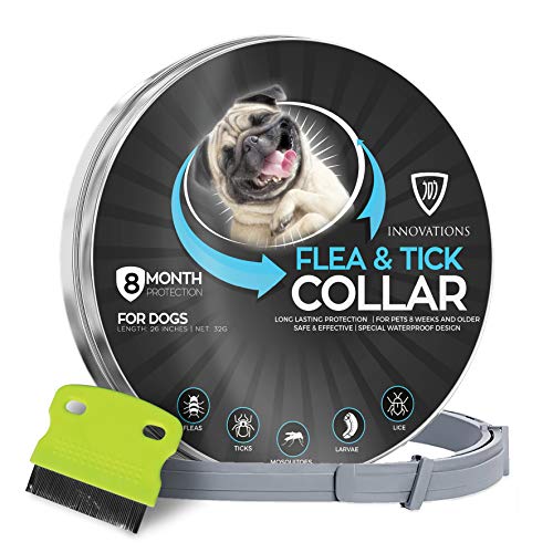 Flea and Tick Collar for Dogs with Flea Comb
