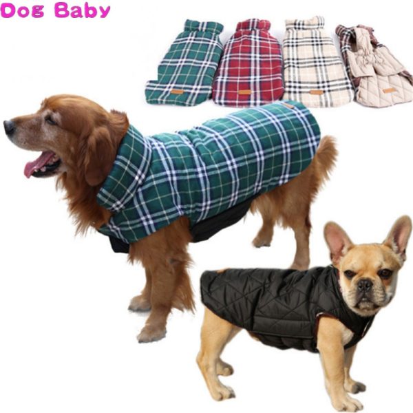 DOGBABY Waterproof Reversible Dog Jacket Warm