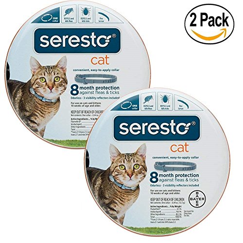 Bayer Seresto Flea and Tick Collar for Cat, all weights, 2 Pack
