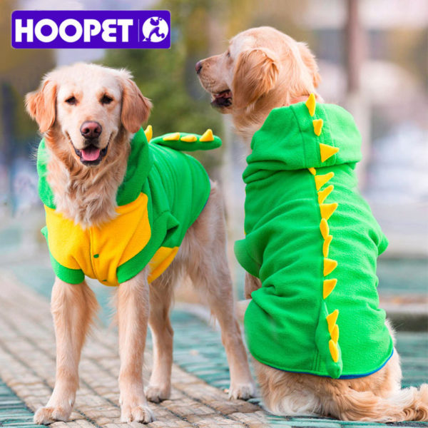 Fashion Big Size Green Dinosaur Hoodie Dog Clothes