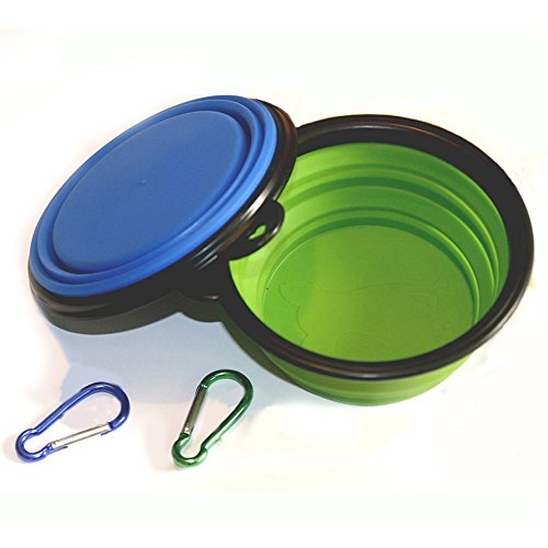 COMSUN 2-Pack Collapsible Dog Bowl, Food Grade