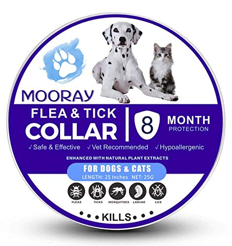 MOORAY Flea and Tick Collar for Dogs and Cats