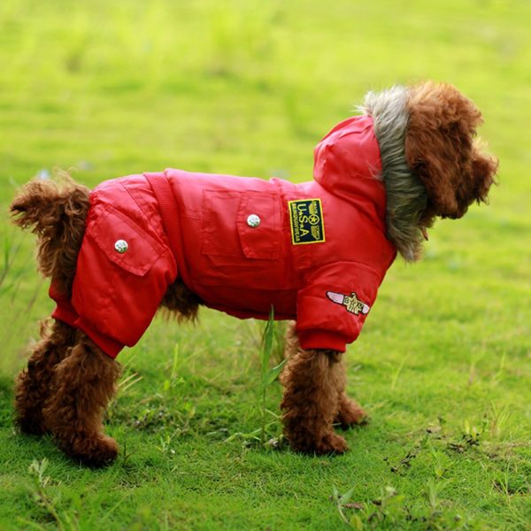 Special Offer Pet Dig Winter Coat USA Air Force Style
