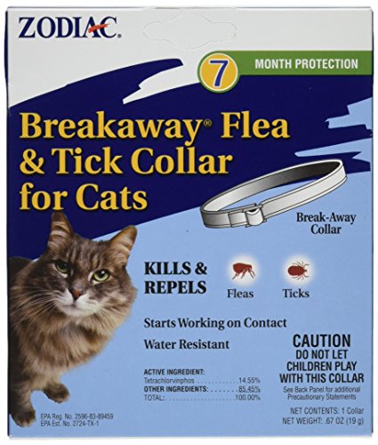 Zodiac Breakaway Flea and Tick Collar for Cats, 13"