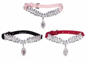 Designer Luxury Style Diamond Rhinestone Crystal Dog Collar