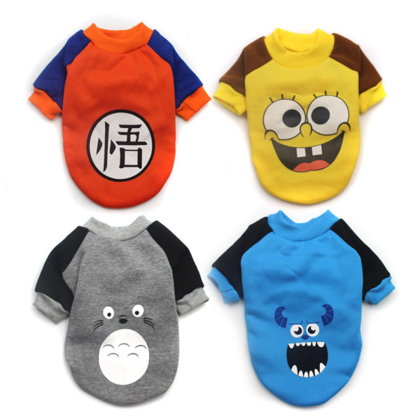 Cute Dog Clothes Pet Costume Cotton Cartoon Coat