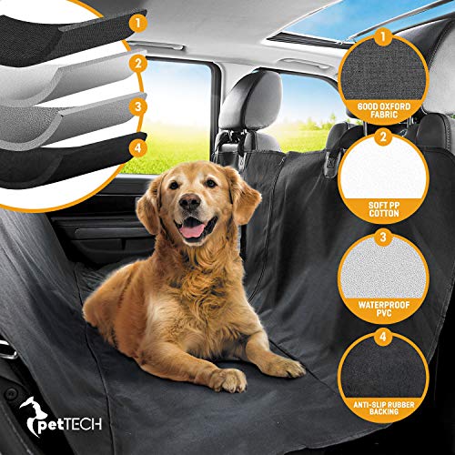 PetTech Luxury Car Seat Cover/Hammock for Rear Bench