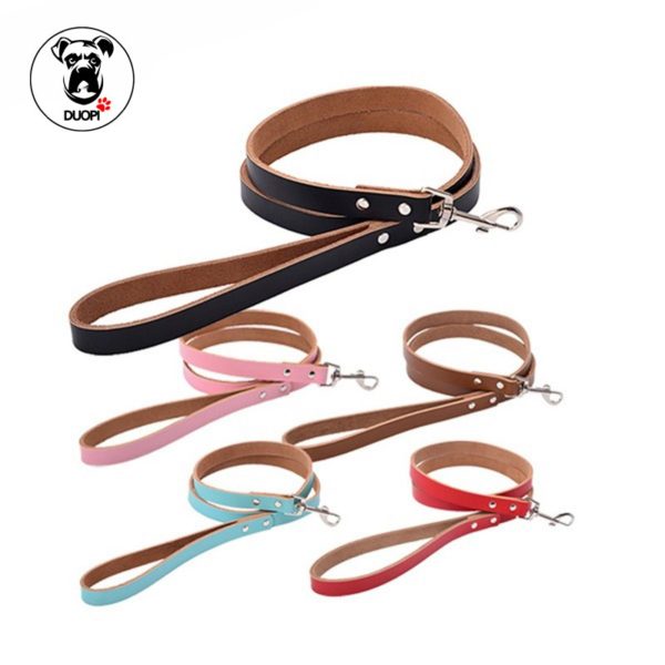 Duopi Free Lettering Genuine Leather Dog Collar