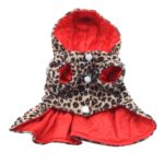 Factory Price! Pets Dogs Leopard Pattern Tutu Coat