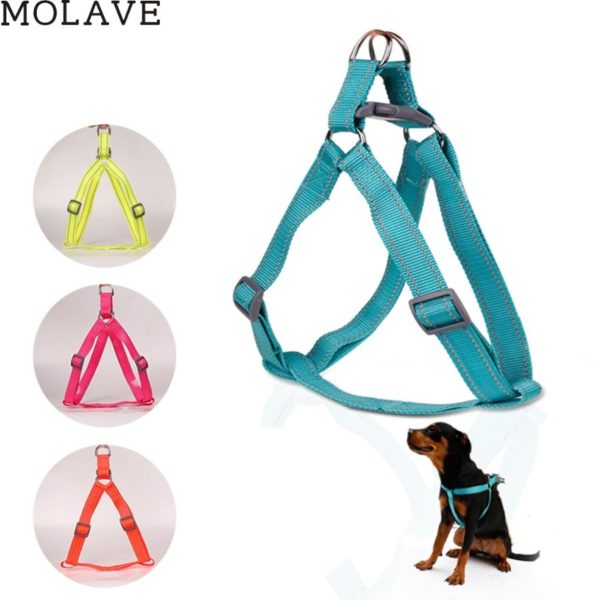 MOLAVE Creative Four Colors Nylon Dog Harness Pet