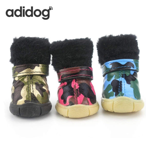 2018 New Warm Camouflage Dog Shoes Winter