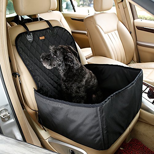 WSGEE Pet Front Seat Cover for Cars, Dog Car Booster Seat