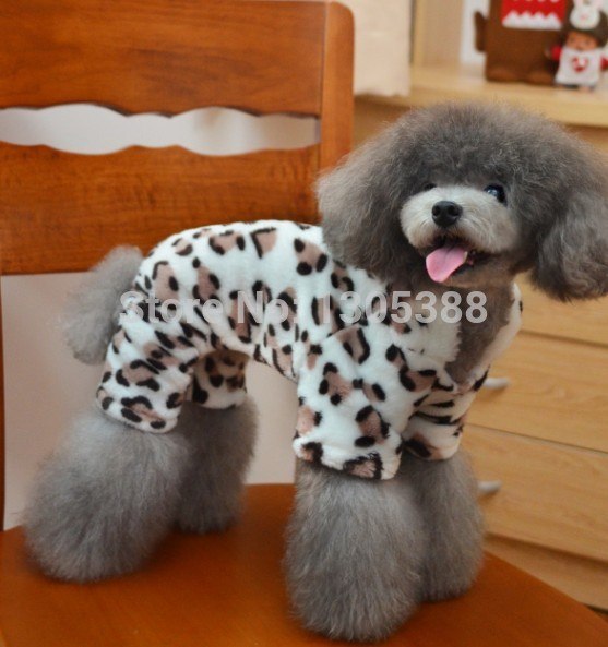 Leopard Velvet Style Pet dogs Coat Free