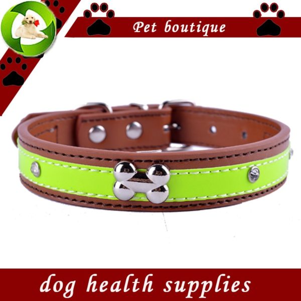 Personalized Crystal Studded Reflective Dog Collar