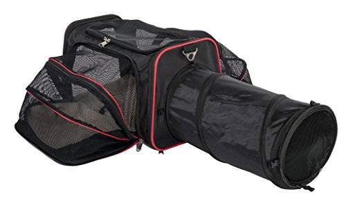 Expandable Pet Carrier with Tunnel by Pet Peppy