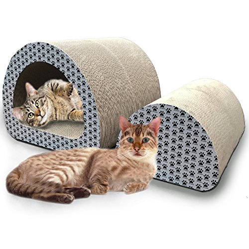 iPrimio 2 Pack Cat Tunnel & Cat Log - Two Large Cat