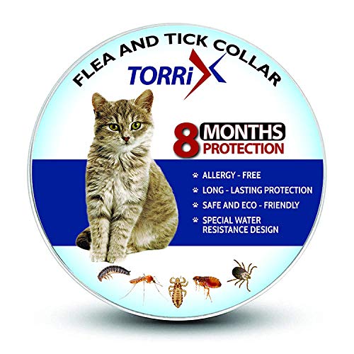 TORRIX Cats Flea and Tick Collar – 8-Month Flea Prevention