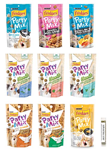 Friskies Party Mix Crunch Cat Treat Variety Bundle