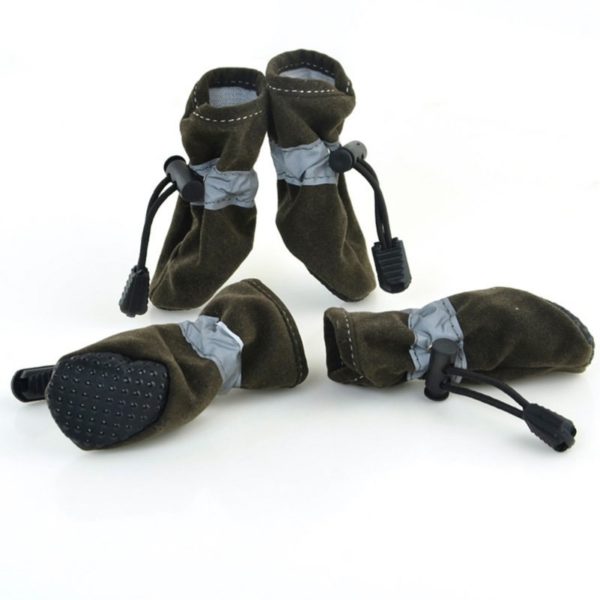 4pcs/set Waterproof Dog Shoes Dog Boots Winter