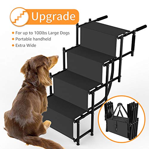 Dog Car Step Stairs Foldable - SUKI&SAMI Metal Frame