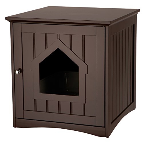 Trixie Pet Products Wooden Cat Home & Litter Box, Brown