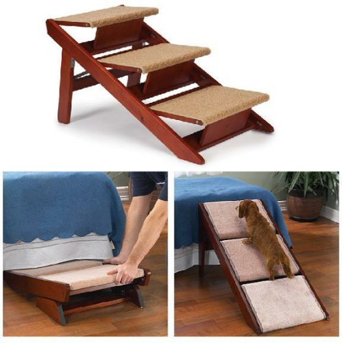 Pet Studio Pine Frame Dog RampSteps, 3 Step