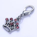 Rhinestone Dog Tags Pendant Dog Collar Charm Lobster