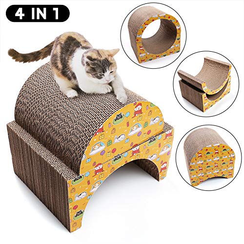 PrimePets Cat Scratcher Cardboard, Recycle Corrugated Scratching