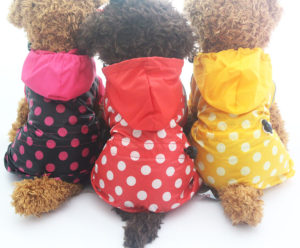 Pet Dog Raincoat Jumpsuit Polka Dot Pet Puppy Coat