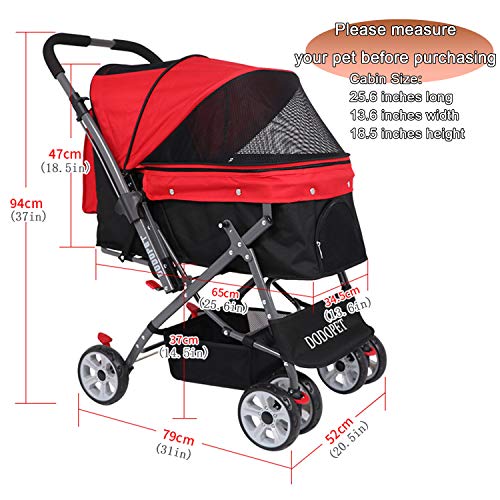 dog stroller reversible handle