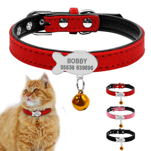 Customized Soft Padded Dog Collar Personalized Cat
