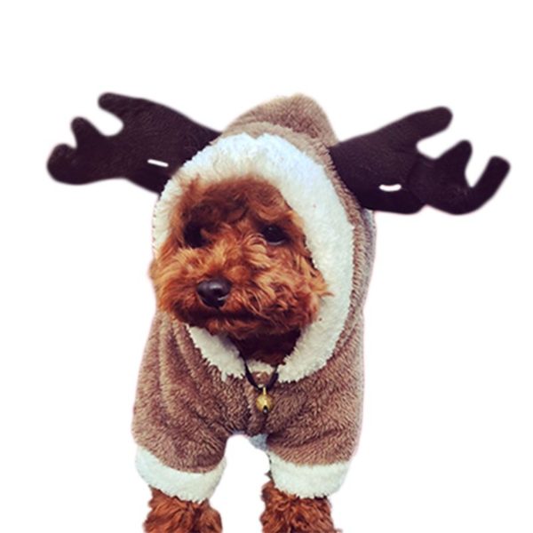 Christmas small dog clothes coat pet clothes winter
