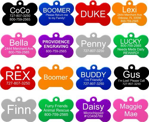 Providence Engraving Pet ID Tags | 8 Shapes & Colors
