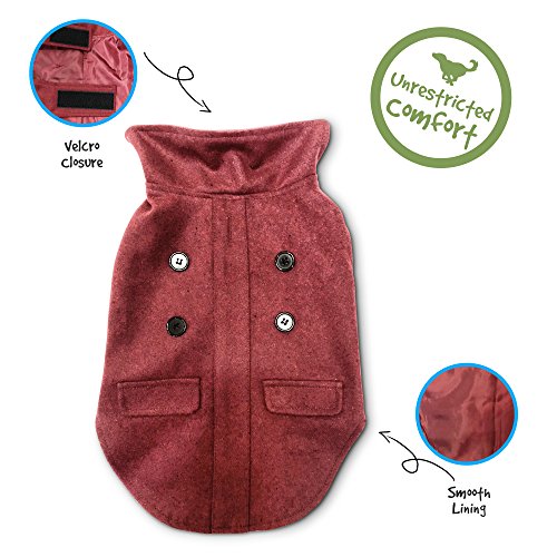 Pet Craft Supply Pet Coat, X-Small, Burgundy