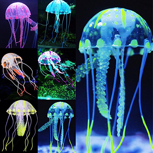 Uniclife 6 Pcs Glowing Jellyfish Ornament Decoration