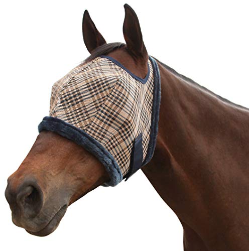 Kensington Fly Mask with Fleece Trim - Ultimate UV Protection and Fly Defense for Horses