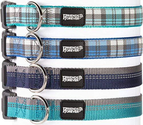 Friends Forever Plaid Dog Collar for Dogs
