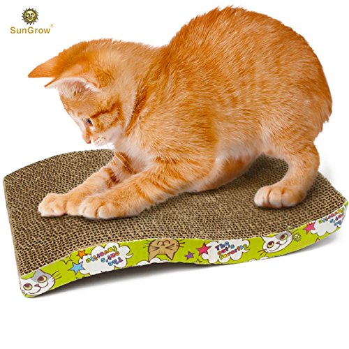 SunGrow Scratcher Toy for Cats Meow Scratch Board