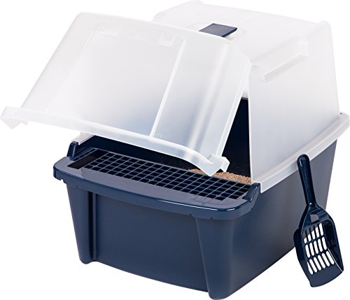 IRIS Large Split-Hood Litter Box with Scoop and Grate