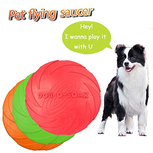 Dog Frisbee Toy,Pet Training Cyber Rubber