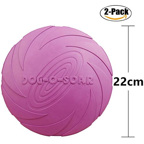 Maikerry Dog Frisbee (2-Pack) Rubber Flyer