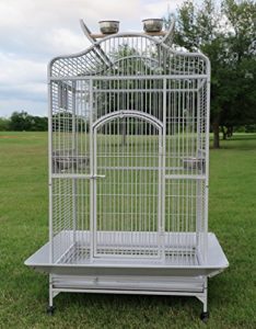 New Large Wrought Iron Open/Close Play Top Bird Parrot Cage