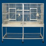 Large Double Flight Bird Wrought Iron Double Cage