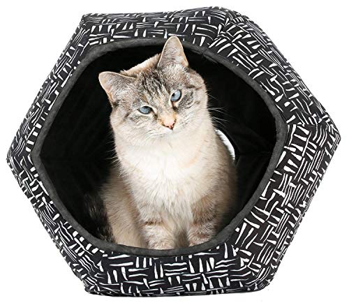 The Cat Ball Cat Bed (Black White Batik)