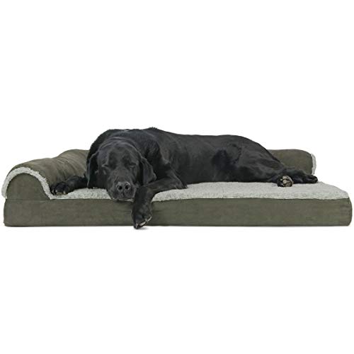 Furhaven Pet Dog Bed | Deluxe Orthopedic Two-Tone Plush